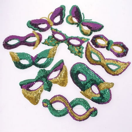 US TOY OD193 Mardi Gras Sequin Eye Masks