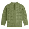 thumbnail image 2 of Sherrylily Toddler Boys Cable Knit Sweater Zipper Long Sleeve Fall Winter Knitwear Pullover, 2 of 6