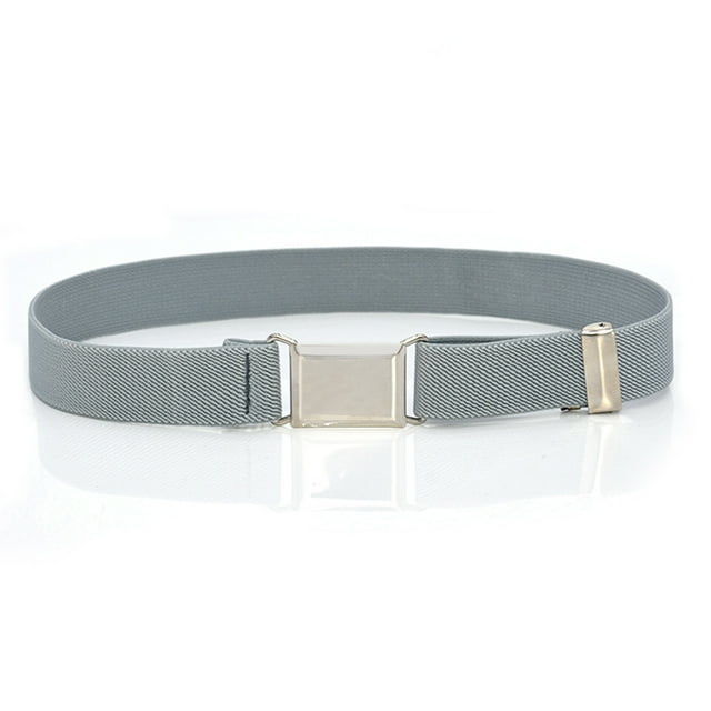 pitrice Waist Belt Magnetic Buckle Kids Elastic Stretch Clothes Accessories Multicolor Lightweight Waist Webbing Straps for Boys Girls magnetic, gray