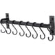 thumbnail image 1 of Pot Rack - Pots And Pans Hanging Rack Rail With 8 Hooks, Pot Hangers For Kitchen, Wall Mounted, Black, 1 of 5