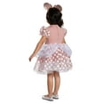 thumbnail image 2 of Disguise Rose Gold Minnie Mouse Girl's Halloween Fancy-Dress Costume for Toddler, 2T, 2 of 9