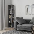 thumbnail image 2 of JV Home Piano Collection 64 Inch 5-Tier Corner Bookcase Stylish Bookshelf Shelving Storage for Living Room Kitchen Laundry Bedroom (Anthracite), 2 of 7