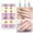 M, variant on Elegant Self- Nail Stickers Full Cover Polish Wraps Set For Women And Girls Fashion Style