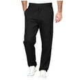 thumbnail image 4 of Cavosen Windbreaker Pants for Men Trousers Solid Lightweight Elastic Waist Bottom Cargo Waterproof Hiking Pants with Pocket Black 3XL, 4 of 8