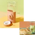 thumbnail image 1 of 1PCS (rosa coral) Dispensador automático de agua para mascotas, dispensador de agua para conejos, dispensador de fuente de agua colgante de 600 ml, para, 1 of 5