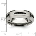 thumbnail image 4 of Edward Mirell Brushed/Polished Cobalt with Black Cable Accent 7mm Band Size 12.5, 4 of 6