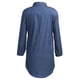 thumbnail image 4 of Vestido de mezclilla para mujer longitud hasta la rodilla con botones y mangas largas Vestido camisero(Azul-XXL) Nituyy Vestido-GL715-FN25495A5, 4 of 6