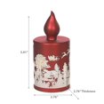 thumbnail image 2 of Led Candle Glass Stand Santa Flying Over Forest, 2 of 3