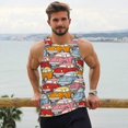thumbnail image 6 of KLL Cute Cars Print Men's Muscle Gym Workout Stringer Tank Tops Bodybuilding Fitness T-Shirts Tank Tops Men-4X-Large, 6 of 7