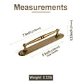 thumbnail image 6 of Goo-Ki 2 Pack Antique Brass Cabinet Pulls with Backplate, 7.6"(192mm) Hole Center Zinc Alloy Cabinet Dresser Handles for Bar Cupboard Closet Wardrobe (G014), 6 of 8