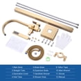 thumbnail image 7 of Wowow Waterfall Single-Handle Freestanding Tub Faucet with Handshower, Floor Mounted Tub Filler Faucet in Brushed Gold, 7 of 7