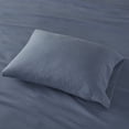 Comfort Classics Cozy Flannel 100 Cotton Sheet Set, Blue Solid, Queen