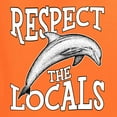 thumbnail image 6 of Wild Bobby Respect The Locals Save Our Oceans Dolphin Animal Lover Unisex Crewneck Graphic Sweatshirt, Orange, Medium, 6 of 6