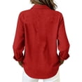 thumbnail image 5 of NominalSnugButton down Shirts for Women Long Sleeve Plaid Shirts Ruffle Blouses Business Casual Tops 2026 Trendy Outfit, 5 of 8