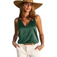 thumbnail image 3 of Womens Silk Satin Tank Tops V Neck Casual Camis Sleeveless Camisole Blouses Summer Basic Tank Shirt 2025, 3 of 6