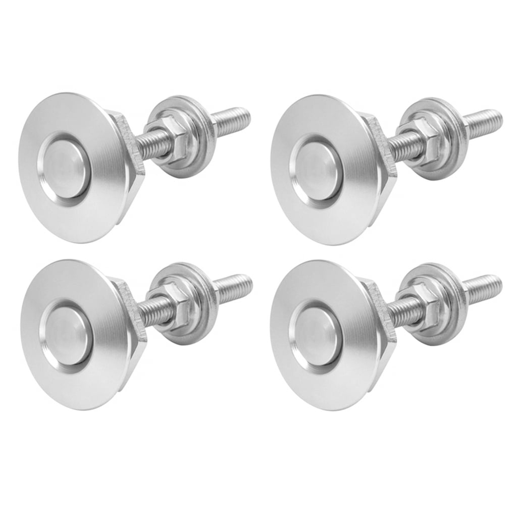 4Pcs Push Button Quick Release HoodPins Latch BumperUniversal