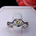thumbnail image 3 of Christine Engagement Ring for Women Promise Heart Birthstone Cz Sterling Silver by Ginger Lyne, 3 of 6