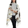 thumbnail image 2 of Honeii Animal Bird Print Scarf Oversized Scarf Tassel Fall Winter Thick Scarf Warm Shawl Women,Women's Scarves & Wraps, 2 of 8