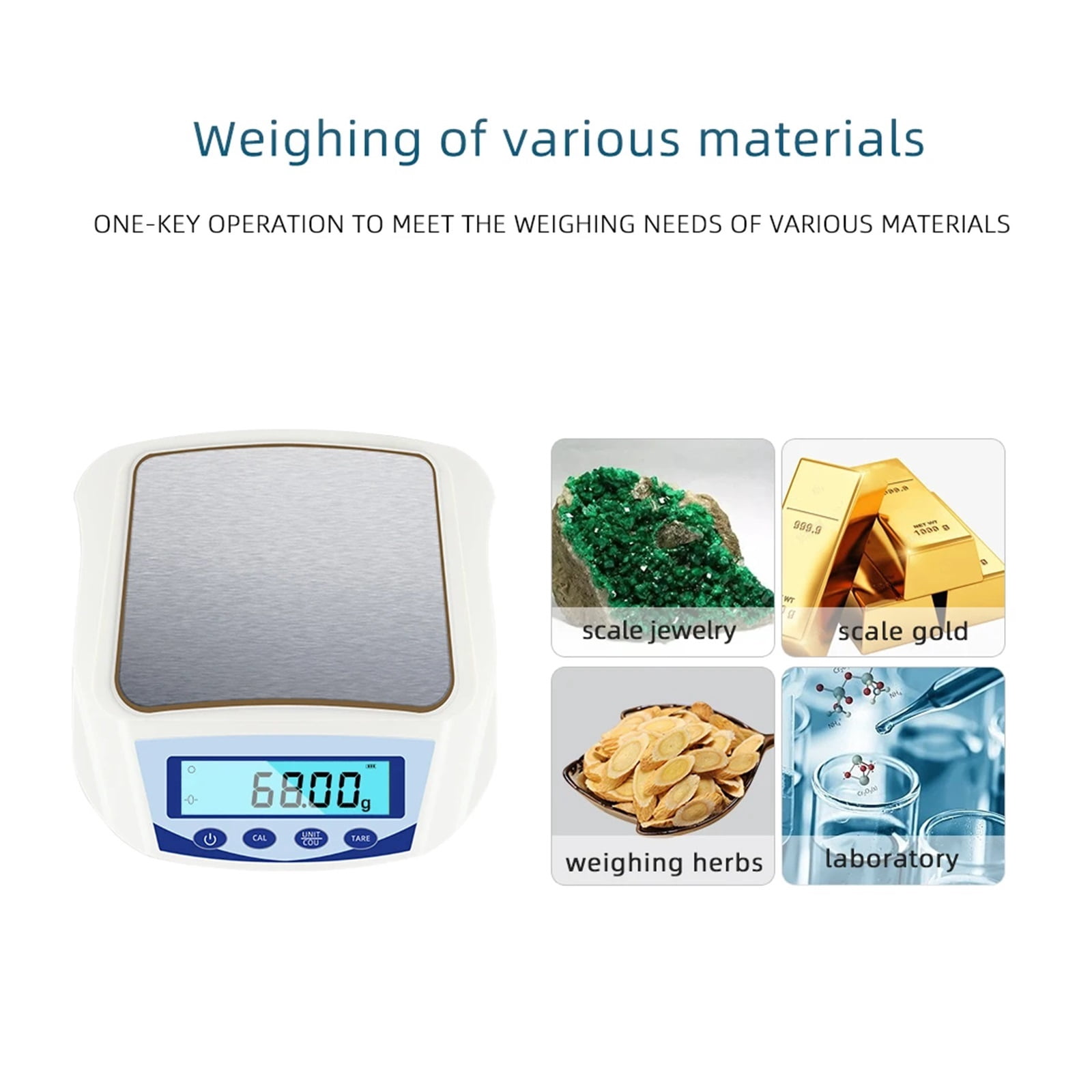 1000g/0.01g Electric Scales High Accuracy Portabl Digital LCD Electric Balance Scale For Foods Gold Jewelry Tea Weighing Tools - High Precision