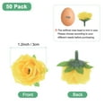 thumbnail image 3 of Uxcell 50 Paquete Cabezas de Rosas Artificiales 1.2'' Pequeña Cabeza de Rosa de Seda Falsa para Decoraciones de Ramo de Boda Fiesta Amarillo, 3 of 7