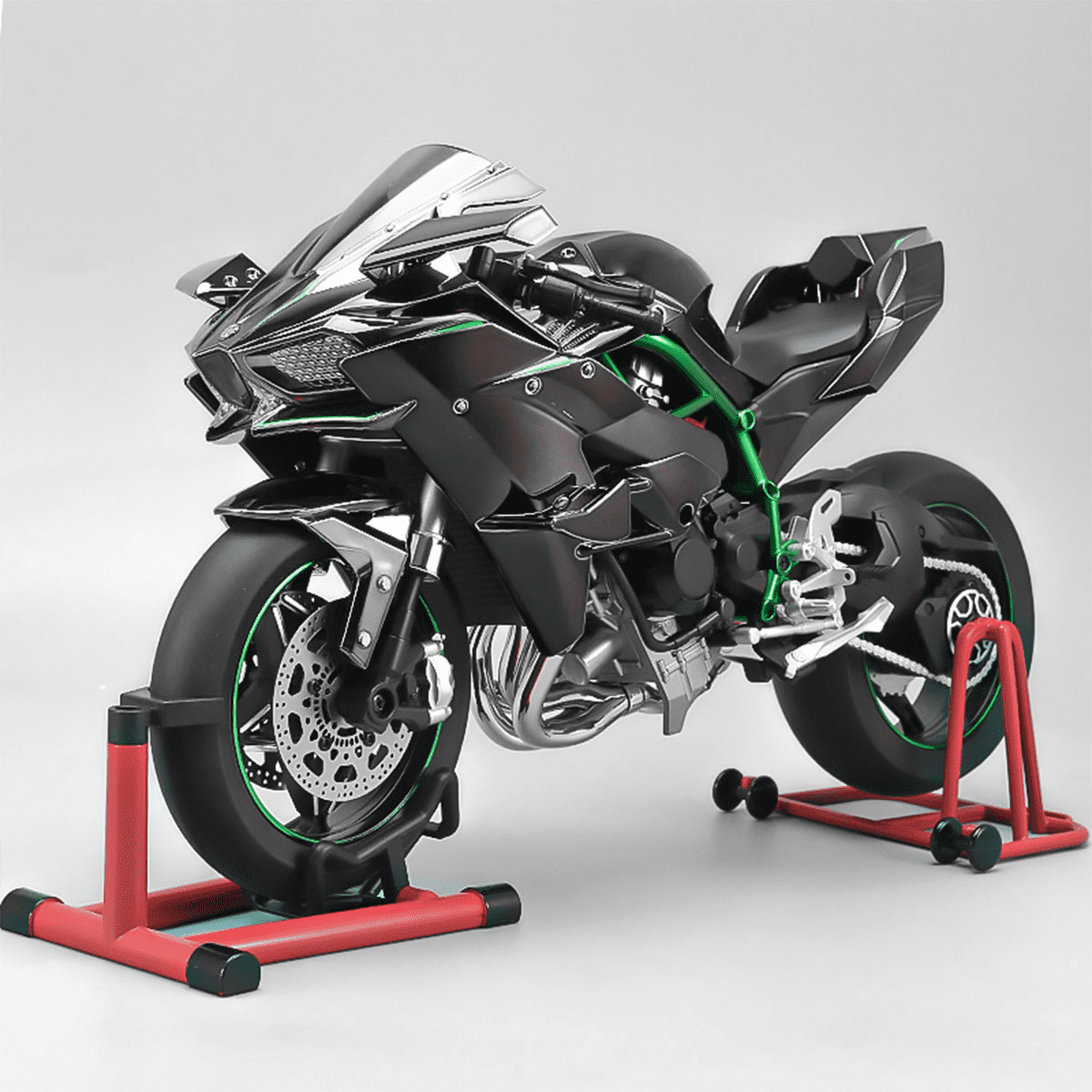 1/6 Scale Track Edition Alloy Dynamic RC Motorcycle Model, Realistic Simulation Sports RC Dirt Bike with Ignition Sound, Exhaust Smoke Effects & Light-Up Functions for Enthusiasts
