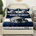 thumbnail image 3 of Erosebridal Sports Sheet Set Twin Teens, American Football Bedding Sets Twin Size, Navy Grey, 3 Pieces (Top Sheet, Fitted Sheet, Pillowcase), 3 of 6