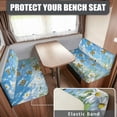 thumbnail image 2 of Yuyamidu Butterfly RV Dinette Cushion Covers Daisy Camper Couch Seat Cushion Covers Camper Cushion Slipcovers Replacement Universal RV Couch Cushion Covers RV Accessories, Blue, 2 of 7