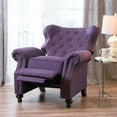 thumbnail image 3 of GDF Studio Waldo Tufted Fabric Recliner, Plum, 3 of 6