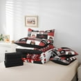 thumbnail image 6 of Manfei Cartoon Tractor 7-Piece Twin Bedding Sets,Rustic Farmhouse Cabin Bedding Comforter Set,Red White Black Patchwork Plaid Sheet Sets For Boys,Super Cozy Room Decor Reversible, 6 of 8
