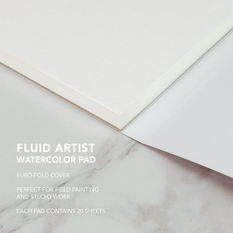 Fluid Watercolor Paper Pad 140lb Cold Press 9 x 12