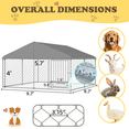 thumbnail image 6 of MELLCOM 10'x10' Outdoor Dog Kennel, Heavy Duty Large Dog Cage with Waterproof Cover and Rotating Feeding Door, 6 of 8