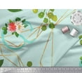 thumbnail image 2 of Soimoi Poly Georgette Fabric Leaves & Ranunculus Floral Print Sewing Fabric Yard 52 Inch Wide, 2 of 3