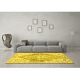 thumbnail image 3 of Ahgly Company Machine Washable Indoor Rectangle Abstract Yellow Contemporary Area Rugs, 8' x 10', 3 of 4