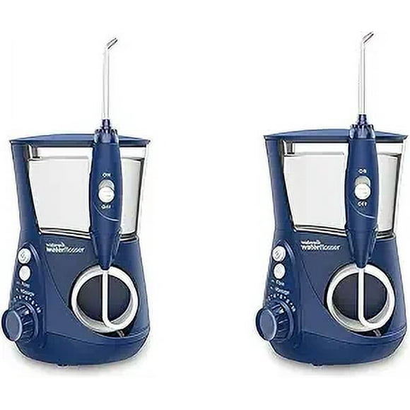 Waterpik WP-663 Electric Water Flosser Countertop Professional Oral Irrigator, Aquarius, Blue (2 pack)