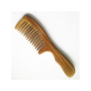 Marainbow Handmade Wooden Sandalwood Wide Tooth Wood Comb Natural Head ...
