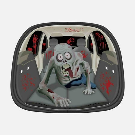 Halloween Skeleton Decorations Halloween Fabric Car Decoration Halloween Car Trunk Decoration Ghost Pumpkin Wall Covering for Halloween Party Yard Haunted House Props Indoor Outdoor Decor