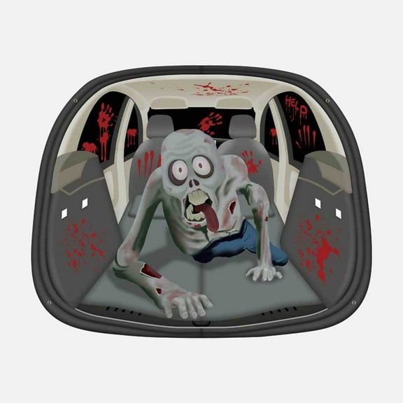 Halloween Skeleton Decorations Halloween Fabric Car Decoration Halloween Car Trunk Decoration Ghost Pumpkin Wall Covering for Halloween Party Yard Haunted House Props Indoor Outdoor Decor