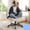 Pearl White, variant on Criss Cross Chair with Wheels, Cross Legged Office Chair, Armless Wide Vanity Desk Chair with 2 Layer Comfty Velvet & Back - Swivel for Home Office Bedroom