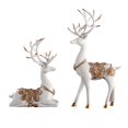 thumbnail image 2 of 2 Unids Figuras de Ciervos Modernas Esculturas de Renos de Resina de Estatuas de Elk de Pareja Decorativas para Decoración del Baoblaze Escultura de ciervo, 2 of 8