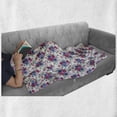 thumbnail image 6 of Wedding Soft Flannel Fleece Blanket, Floral Pattern with Bridal Bouquet of Colorful Flowers Roses Anemones and Eustoma, Cozy Plush for Indoor and Outdoor Use, 50" x 60", Multicolor, by Ambesonne, 6 of 6