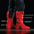 thumbnail image 2 of Atlas Brace Traction Boots (Adult - Size: 11) with Mud Gaiter, 4-Buckle Closure, & Memory Foam Padding for Use In: Enduro Racing, Powersports, Motocross (Red), 2 of 9