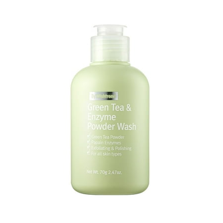 By Wishtrend Green Tea & Enzyme Powder Wash, 2.47 Fl (Best Drugstore Face Exfoliator For Sensitive Skin)