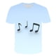 thumbnail image 2 of 2023 música nota bebé niño niña camisetas verano niños moda Casual Tops camisetas niños ropa de dibujos animados 70-160 CM altura disfraces 11T Gao Jinjia LED, 2 of 2