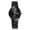 Black, variant on Women’s Watch, Polished Metal Wristwatch, Rhinestone Accented Dial With Day-Date Window, Minimalist Dress Watch For Office And Casual Wear
