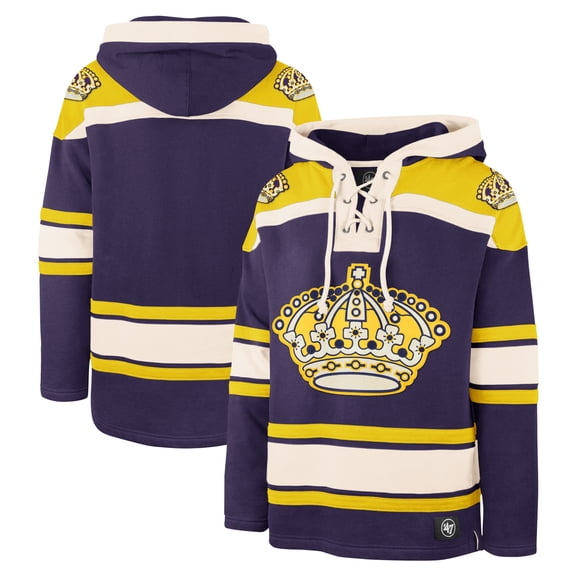 Men's '47  Purple Los Angeles Kings Superior Lacer Hoodie