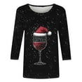 thumbnail image 4 of Womens Christmas Sweatshirt Round Neck Tops Long Sleeve Blouse Top Xmas Graphic Pullover Sweater Blouses Casual Tops Comfy Fall Fashion Outfits Winter Clothes 2025, 4 of 5
