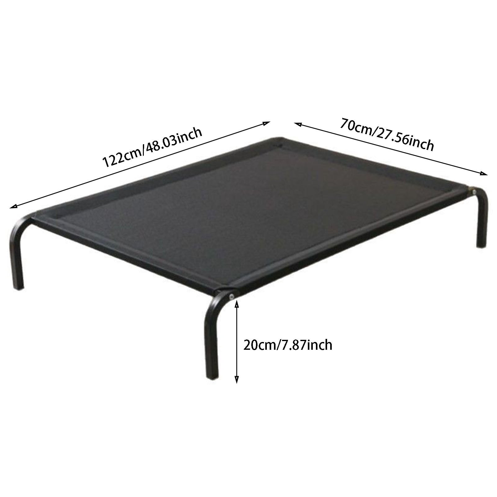 Oricka Elevated Dog Bed Raised Outdoor Dog Cot For Large Dogs Installation Requires No Tools Frame With Washable Breathable Mesh Feet Indoor Pet Bedï¼ Summer Ice Mat,122X70X20cm