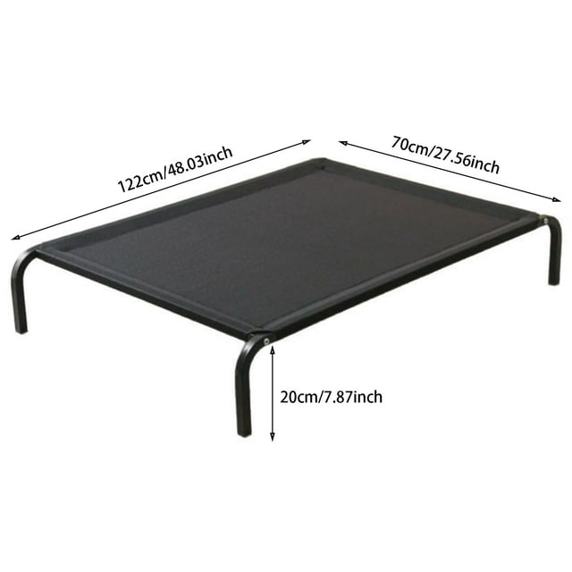 Elevated Dog Bed Raised Outdoor Dog Cot For Large Dogs Installation Requires No Tools Frame With Washable Breathable Mesh Slip Feet Indoor Pet Bed, Summer Ice Mat