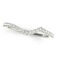 thumbnail image 1 of 14k White Gold Modern Curved Diamond Wedding Band (1/6 cttw) Size 8.5, 1 of 1