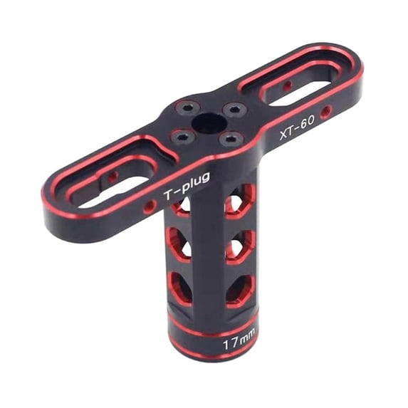 Aluminium 17mm RC Wheel Wrench Socket Spanner RC Model Repair Tool for HSP 1:8 RC Car Tires Tyre Accessory - Red